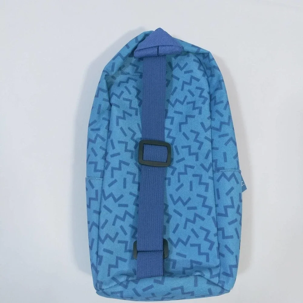 YOOBI Pencil Case Backpack Blue Zig Zag Pattern